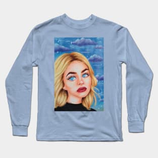 portrait girl Kennedy Walsh aesthetic clouds Long Sleeve T-Shirt